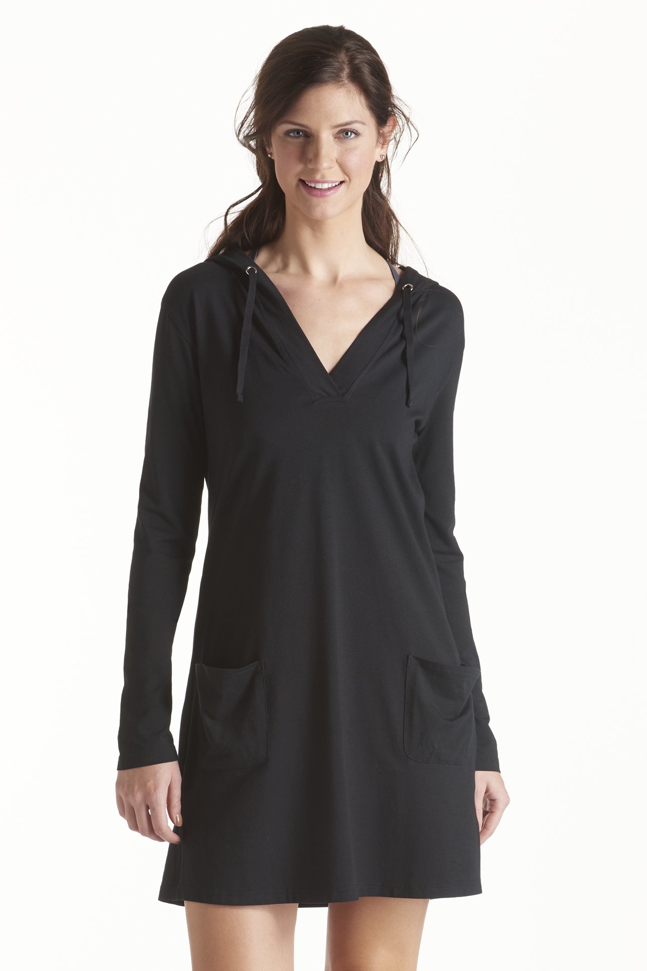 Coolibar - UPF 50+ Women's Poolside Cover Up Hoodie - Black