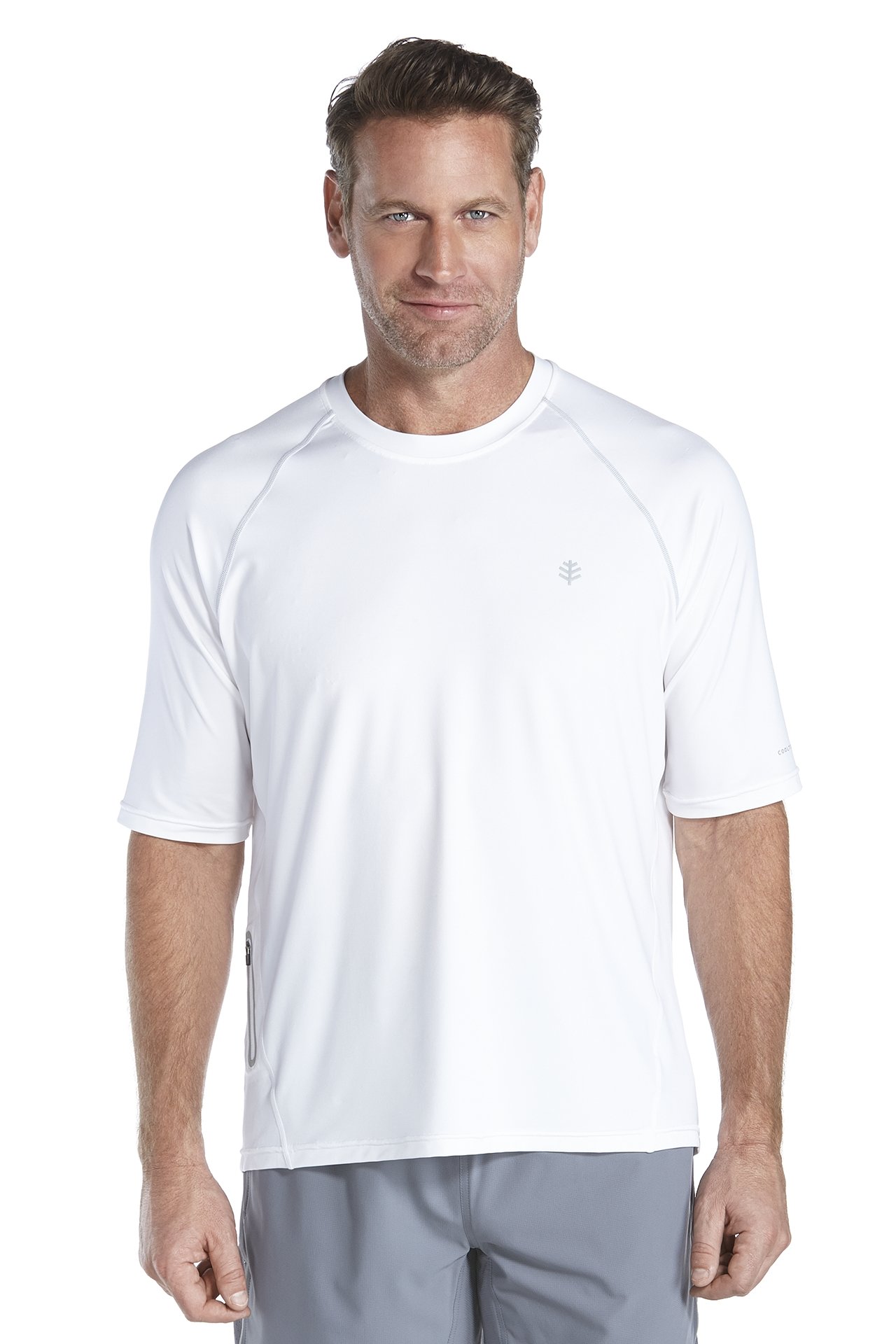 Coolibar - Short sleeve UV sport tee - white