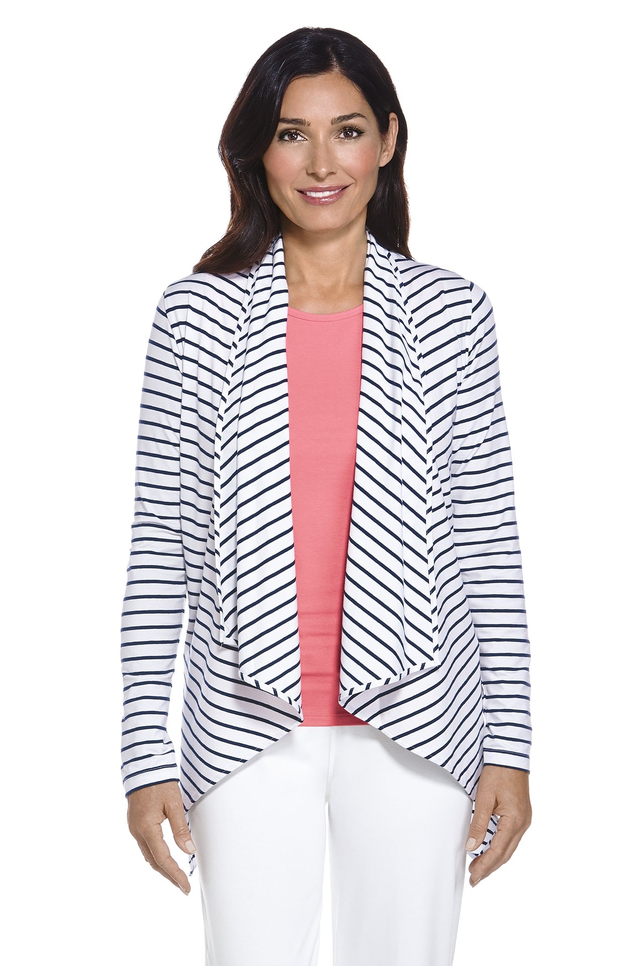 Coolibar - UV Sun Wrap Vest for women - Marietas - Navy/White
