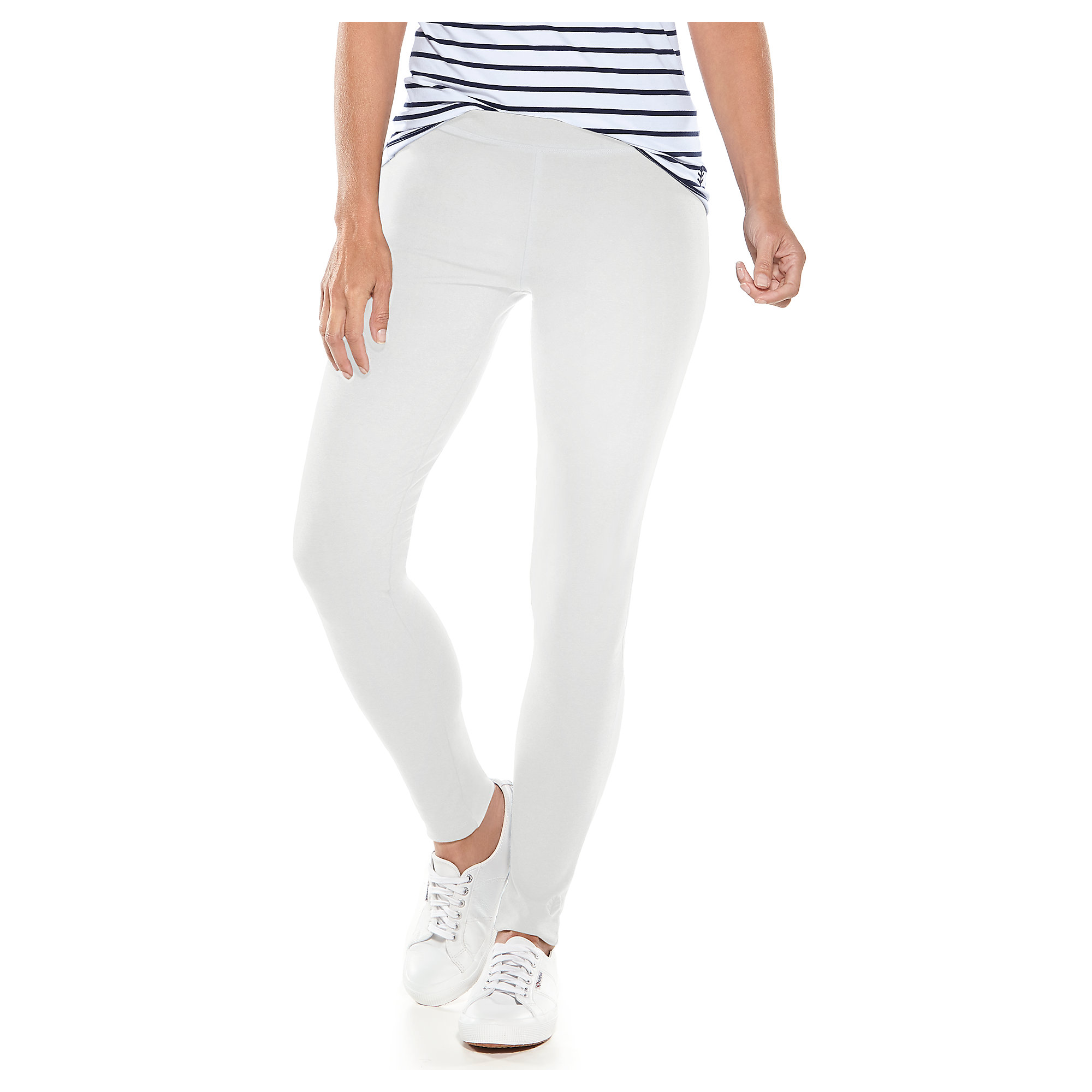 Coolibar - UV Leggings for women - Monterey - White