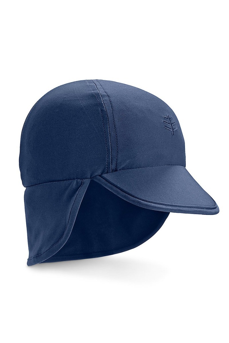 Coolibar - UV Sun Cap for babies with neck flap - Splashy - Navy