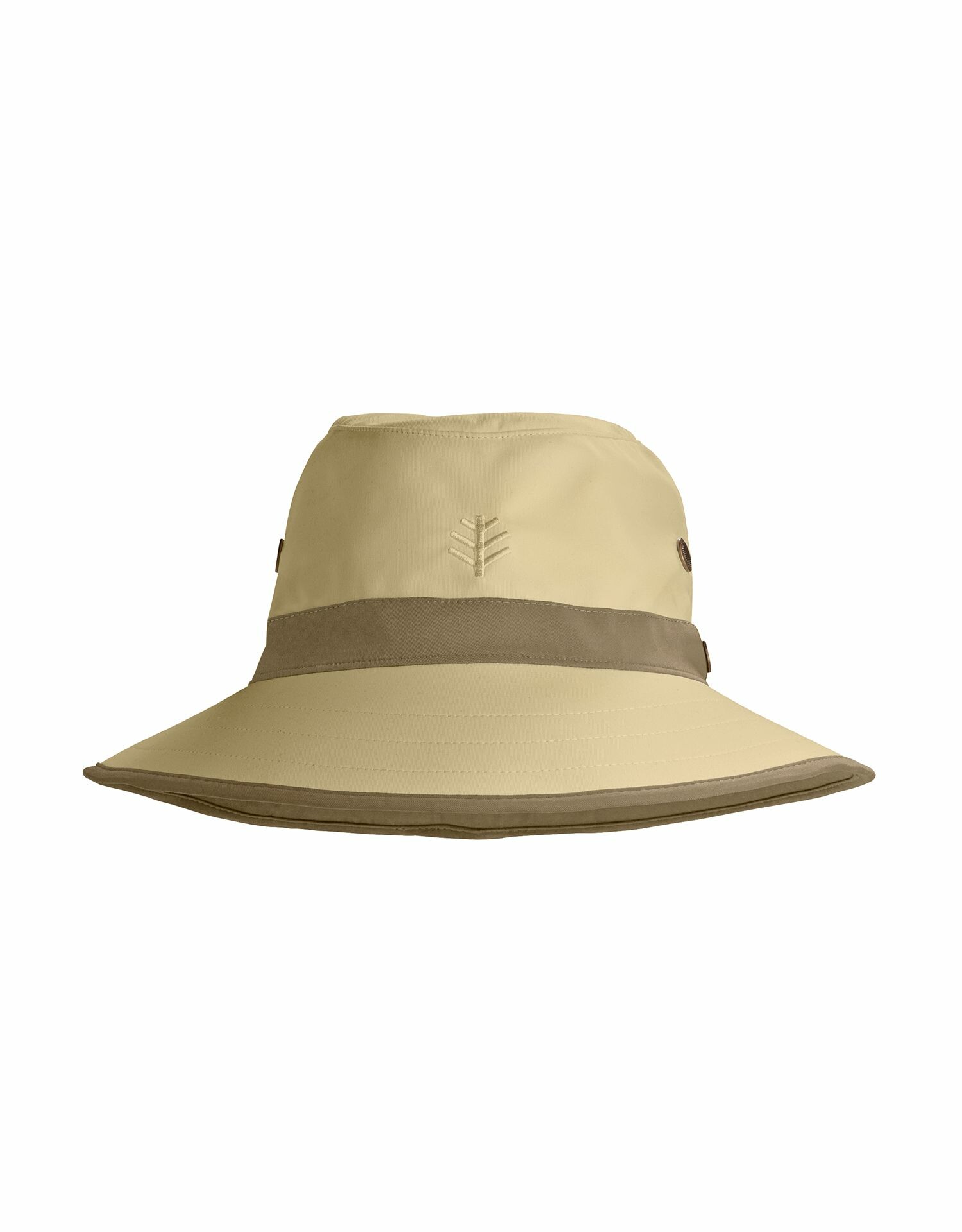 Coolibar - Wide Brim UV Golf Hat for adults - Matchplay - Tan/Khaki