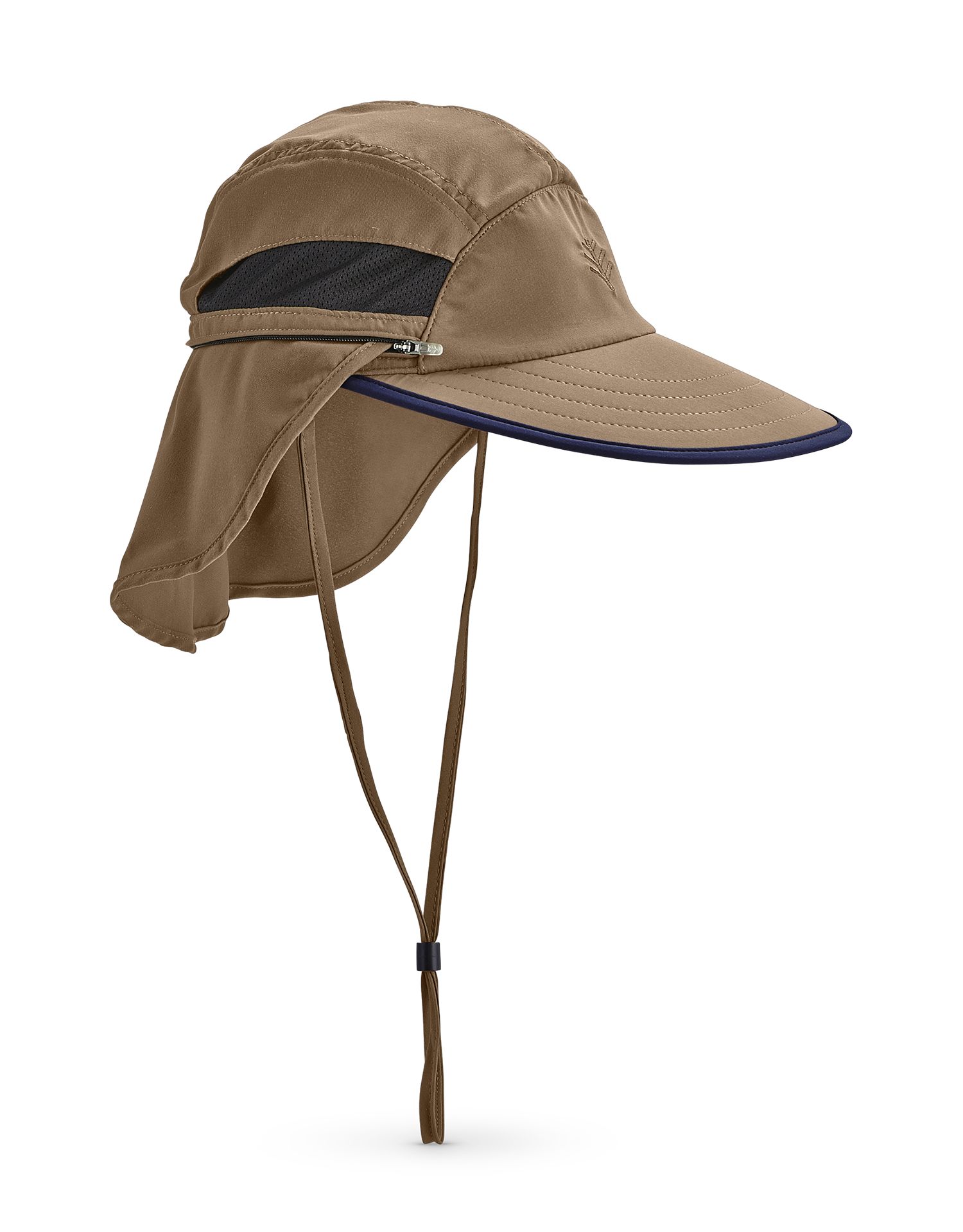 Coolibar - Convertible UV Fishing Cap for men - Calec - Khaki/Navy