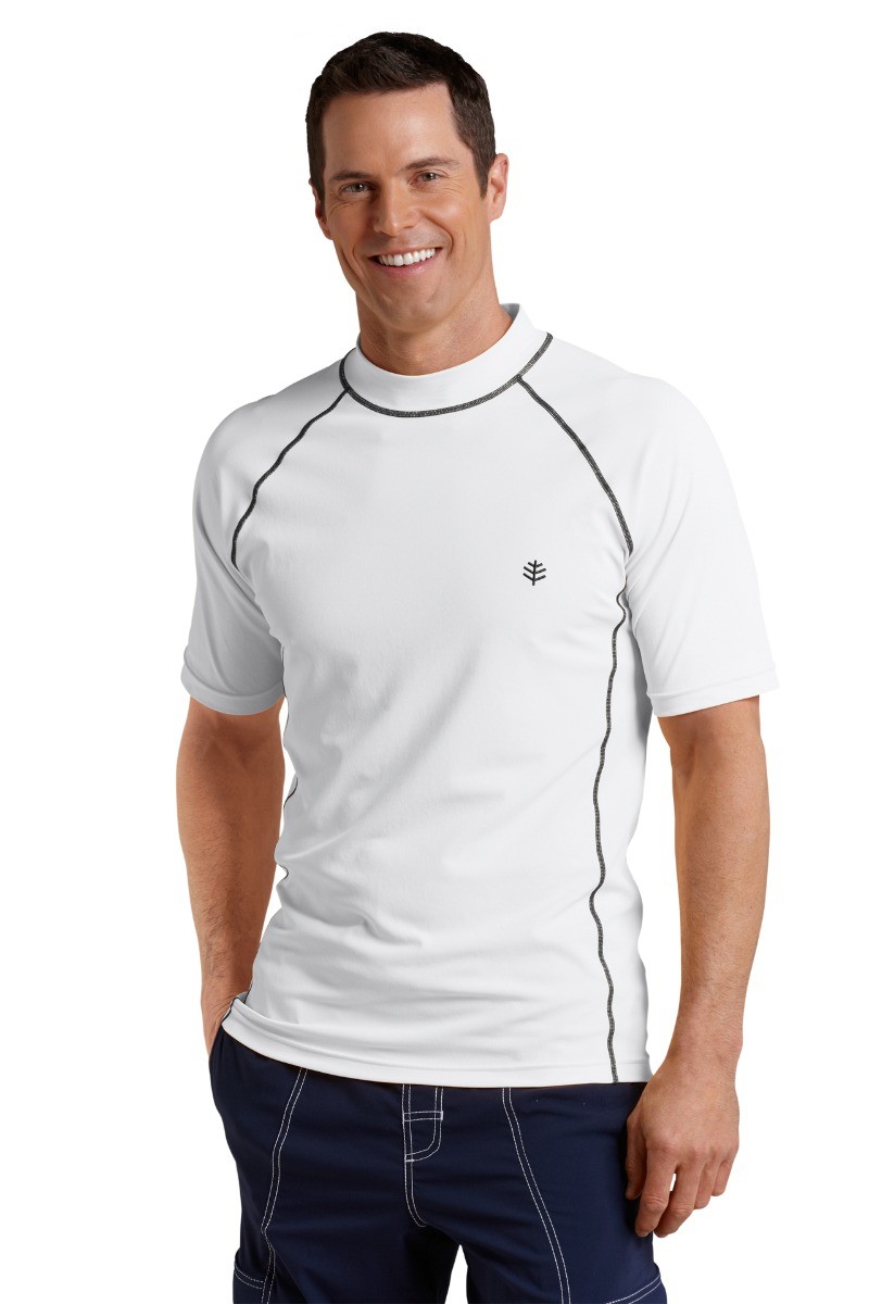 Coolibar - Men's Short Sleeve Swim Shirt - White