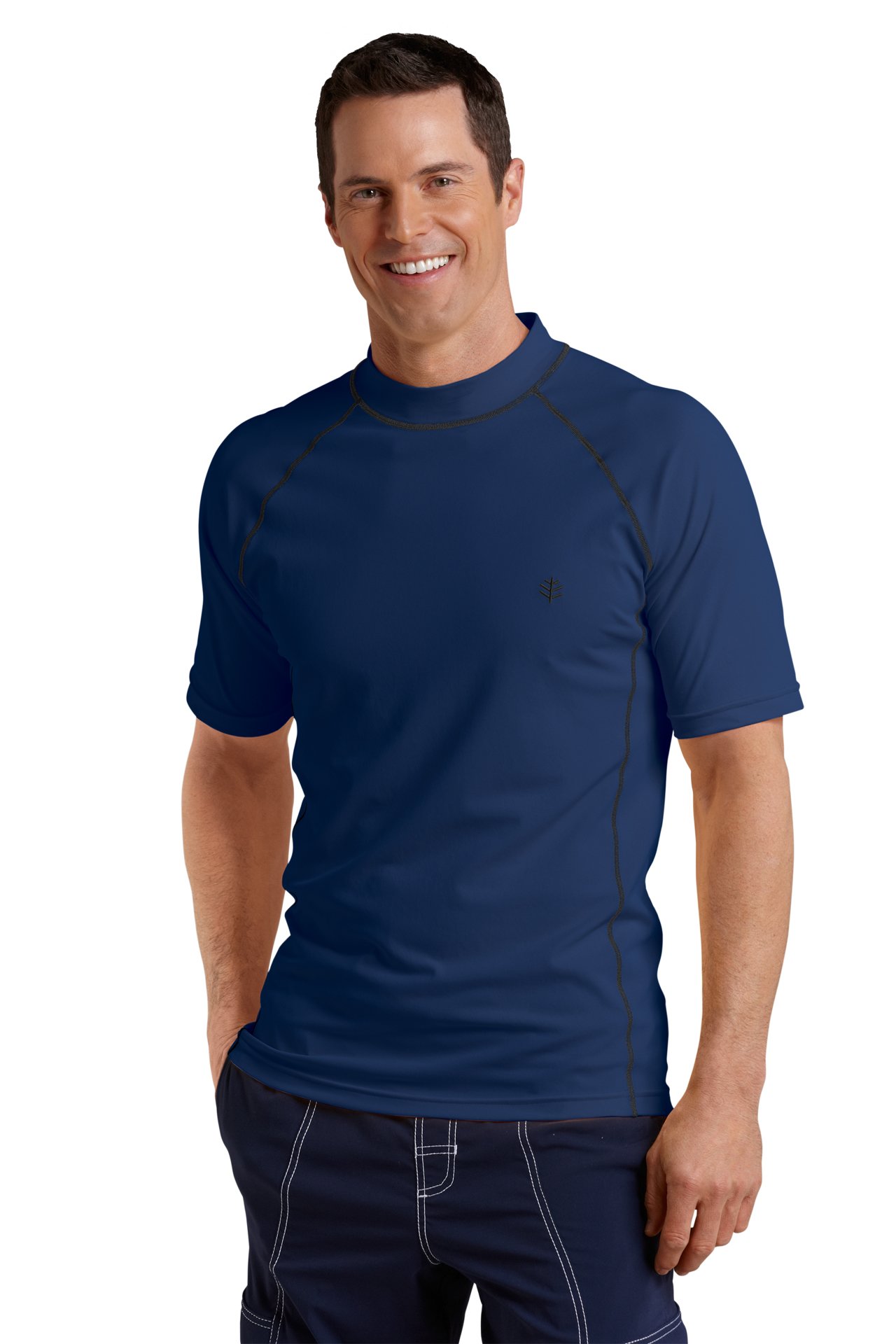 Coolibar - Men's Short Sleeve Swim Shirt - Navy