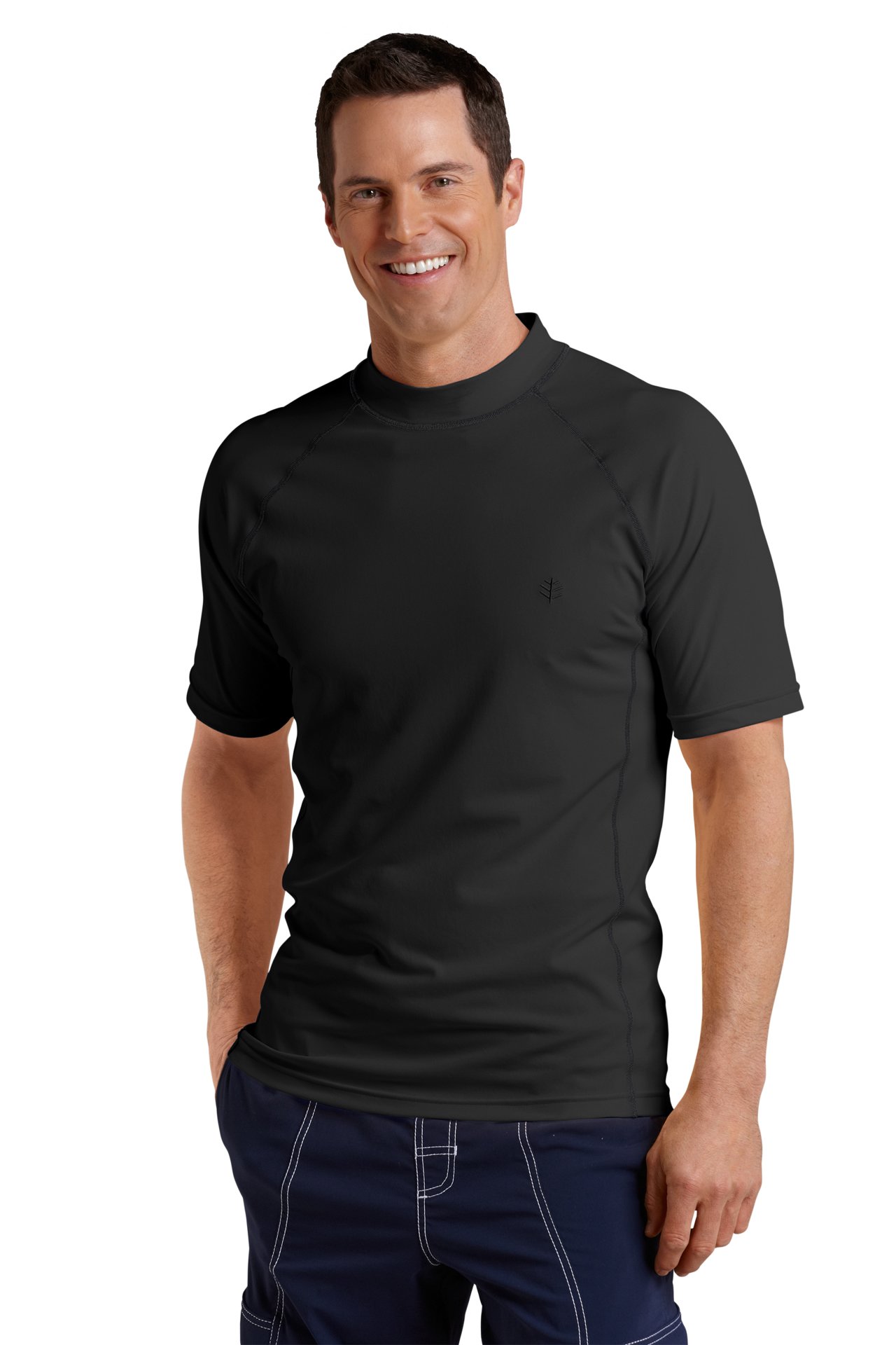 Coolibar - Men's Short Sleeve Swim Shirt - Black