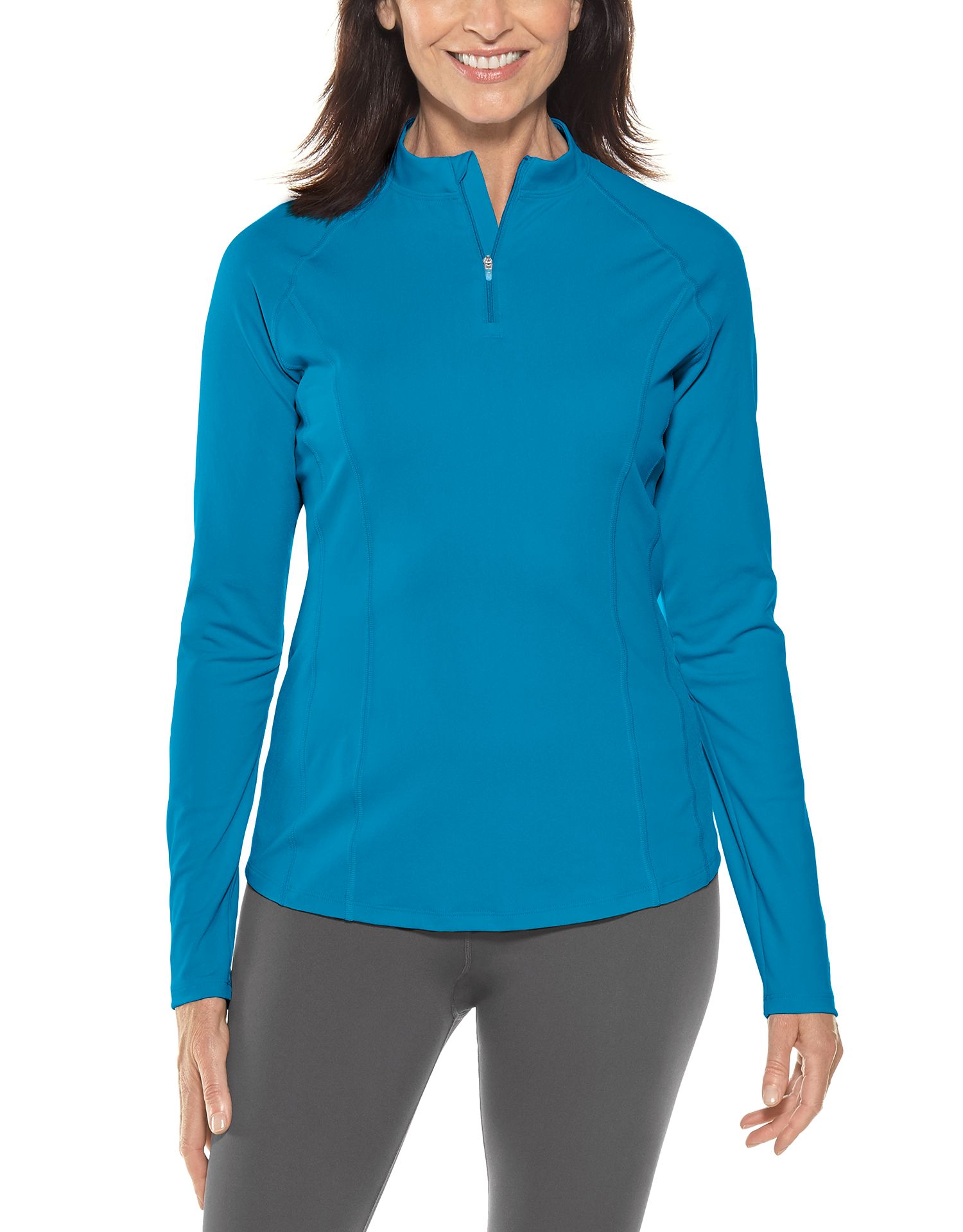 Coolibar - UV Swim Shirt for women - Longsleeve - Freestyle Rash - Teal
