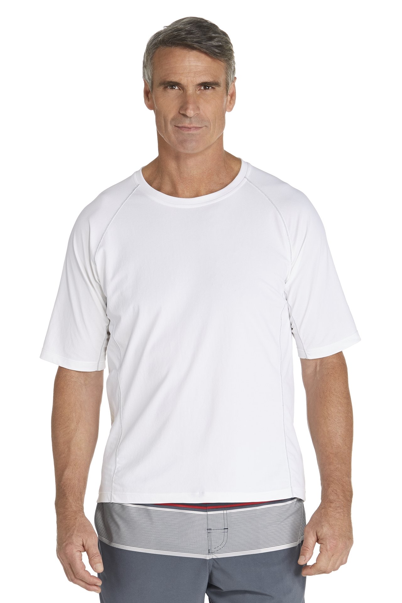 Coolibar - Men's Short-Sleeve Swim Shirt - white