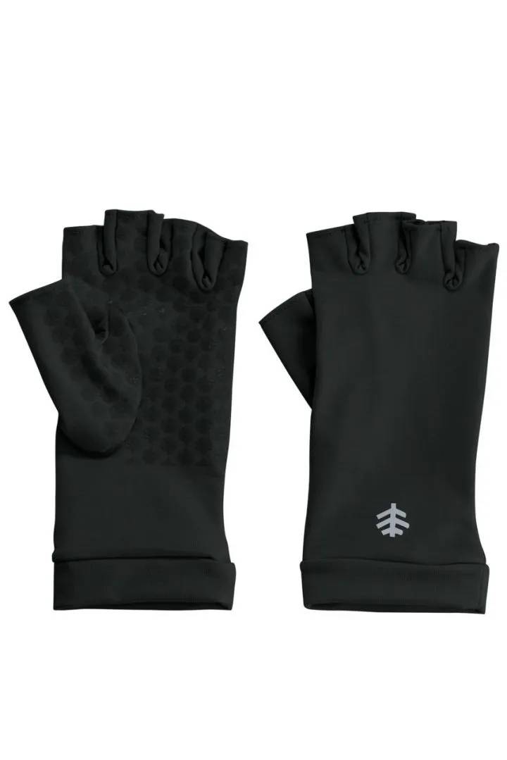 Coolibar - UV resistant fingerless gloves for adults - Ouray - Black