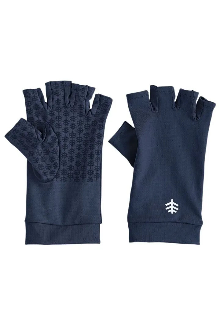 Coolibar - UV Fingerless Sun Gloves for adults - Ouray - Navy