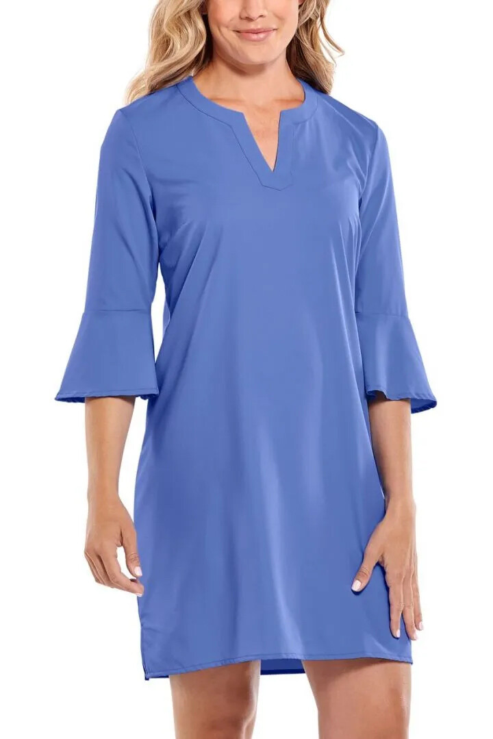 Coolibar - UV Tunic Dress for women - Cannes - Solid - Aura Blue
