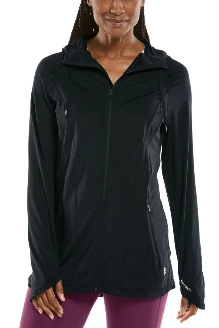 Coolibar - UV Full-Zip Jacket for women - Astir - Solid - Black