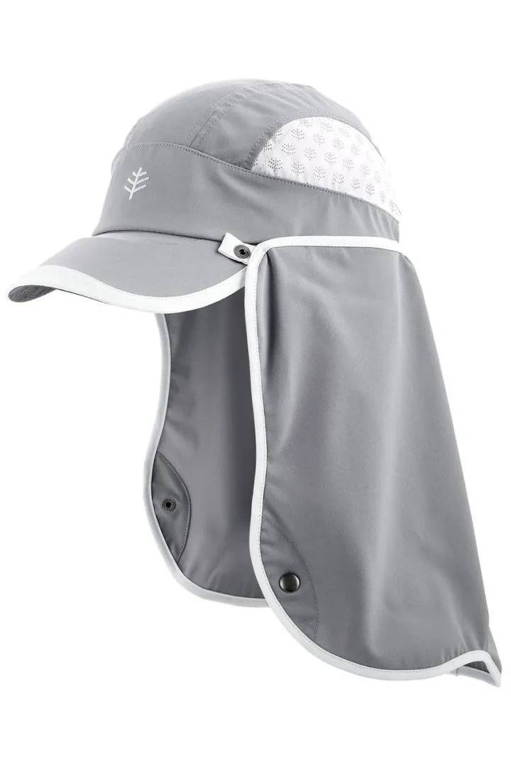 Coolibar - UV Sport Cap for adults - Agility - Steel Grey/White 