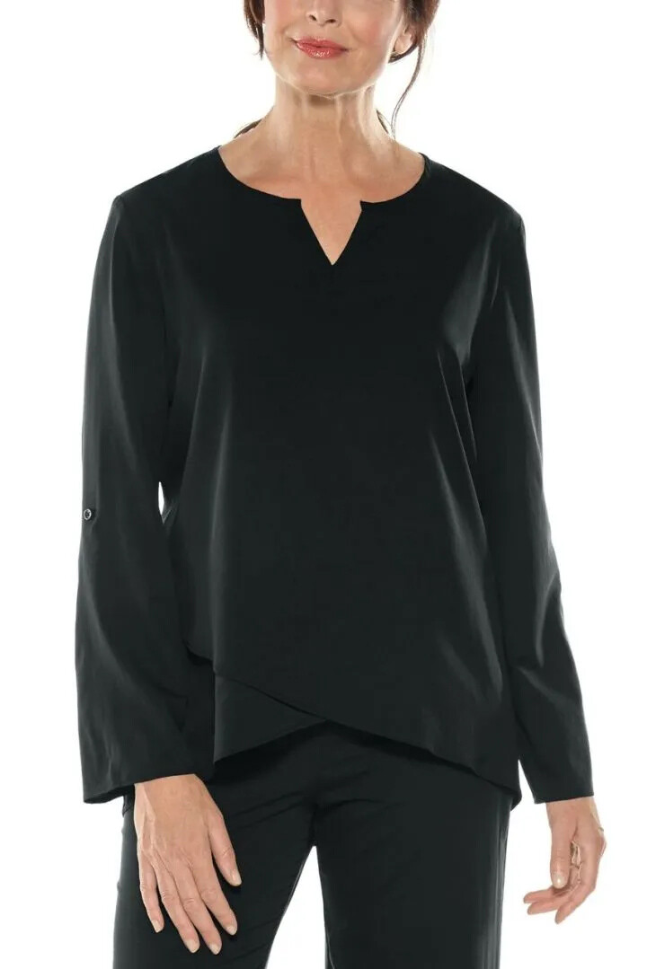 Coolibar - UV Tunic Top for women - Santa Barbara - Solid - Black