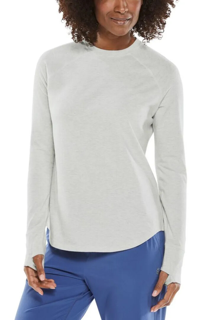 Coolibar - UV Shirt for women - Long sleeve - LumaLeo - Heather - Light Grey  