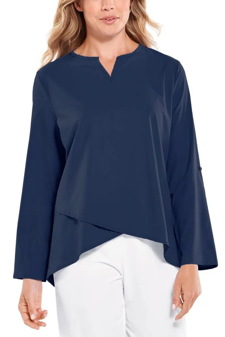 Coolibar - UV Tunic Top for women - Santa Barbara - Solid - Navy