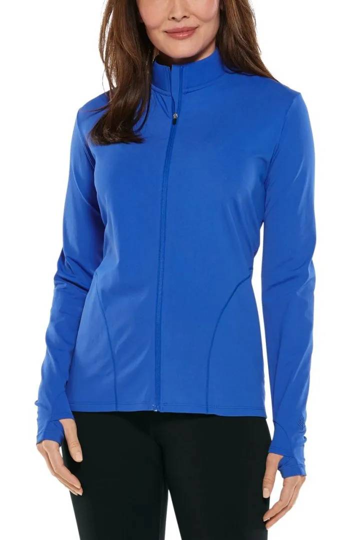 Coolibar - UV Water Jacket for women - Helani - Solid - Baja Blue