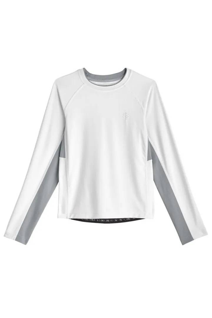 Coolibar - UV Rashguard for boys - Ultimate - Line Texture - White