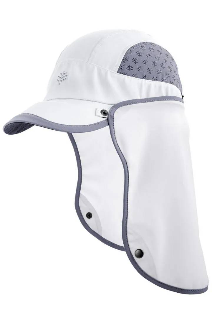 Coolibar - UV Sport Cap for adults - Agility - White/Steel Grey 