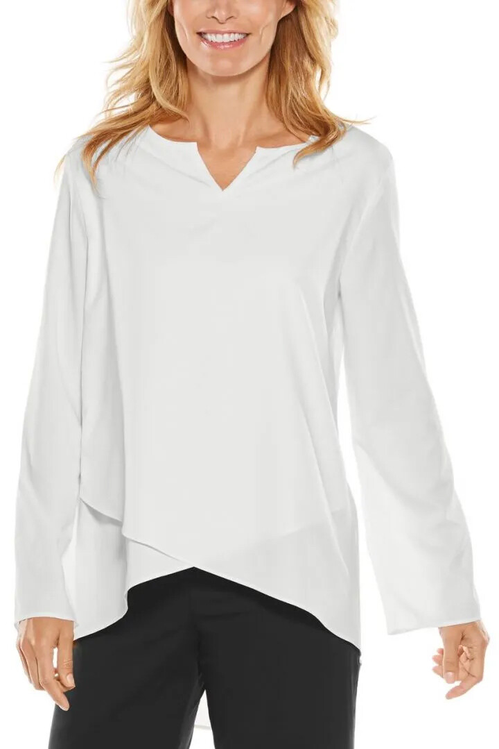 Coolibar - UV Tunic Top for women - Santa Barbara - Solid - White