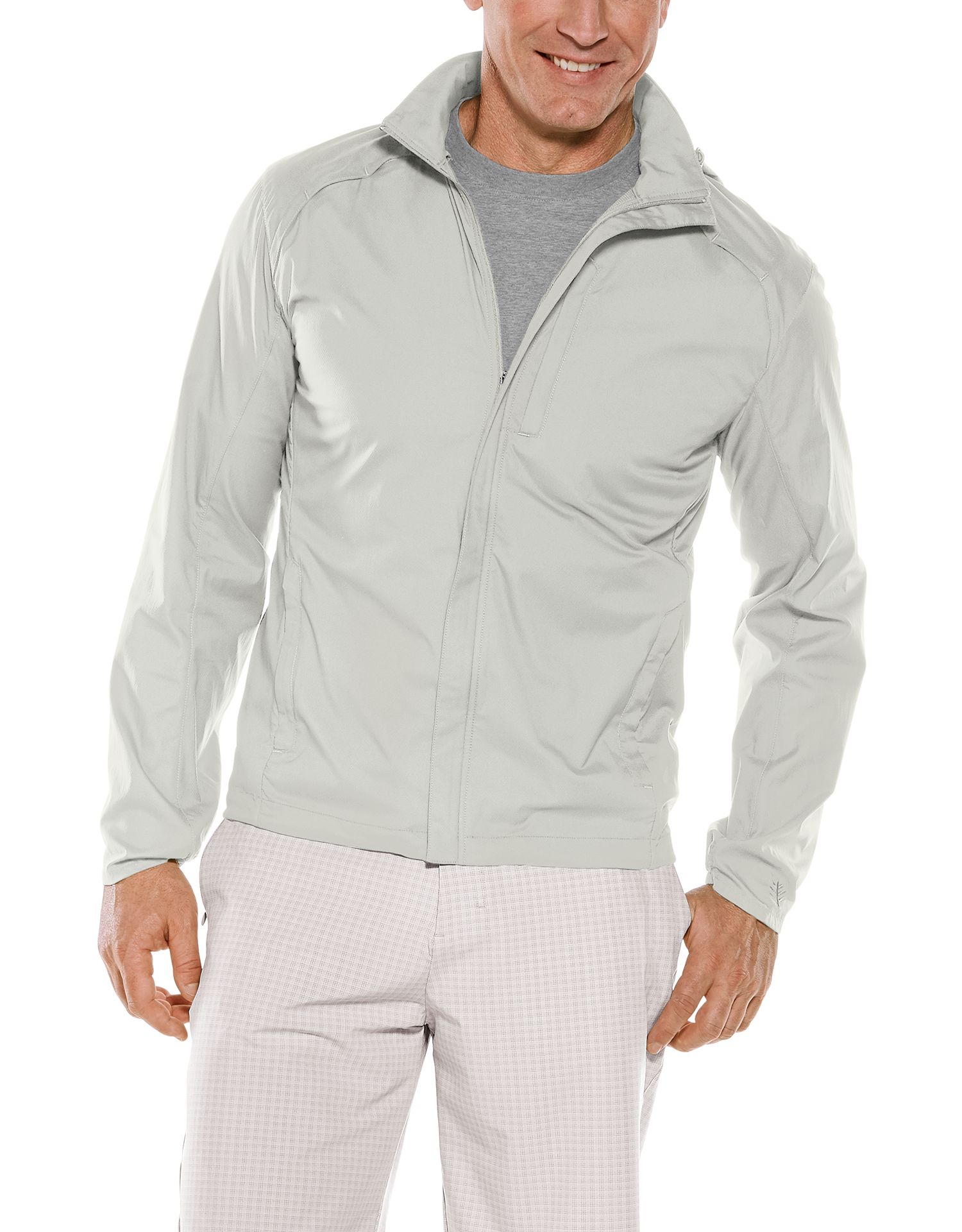 Coolibar - Packable UV Summer Jacket for men - Verdon - Ice Grey