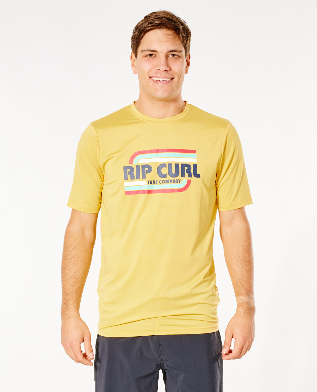 Rip Curl - UV Swim shirt for men - Yeh Mumma - Short sleeve - Retro Yellow