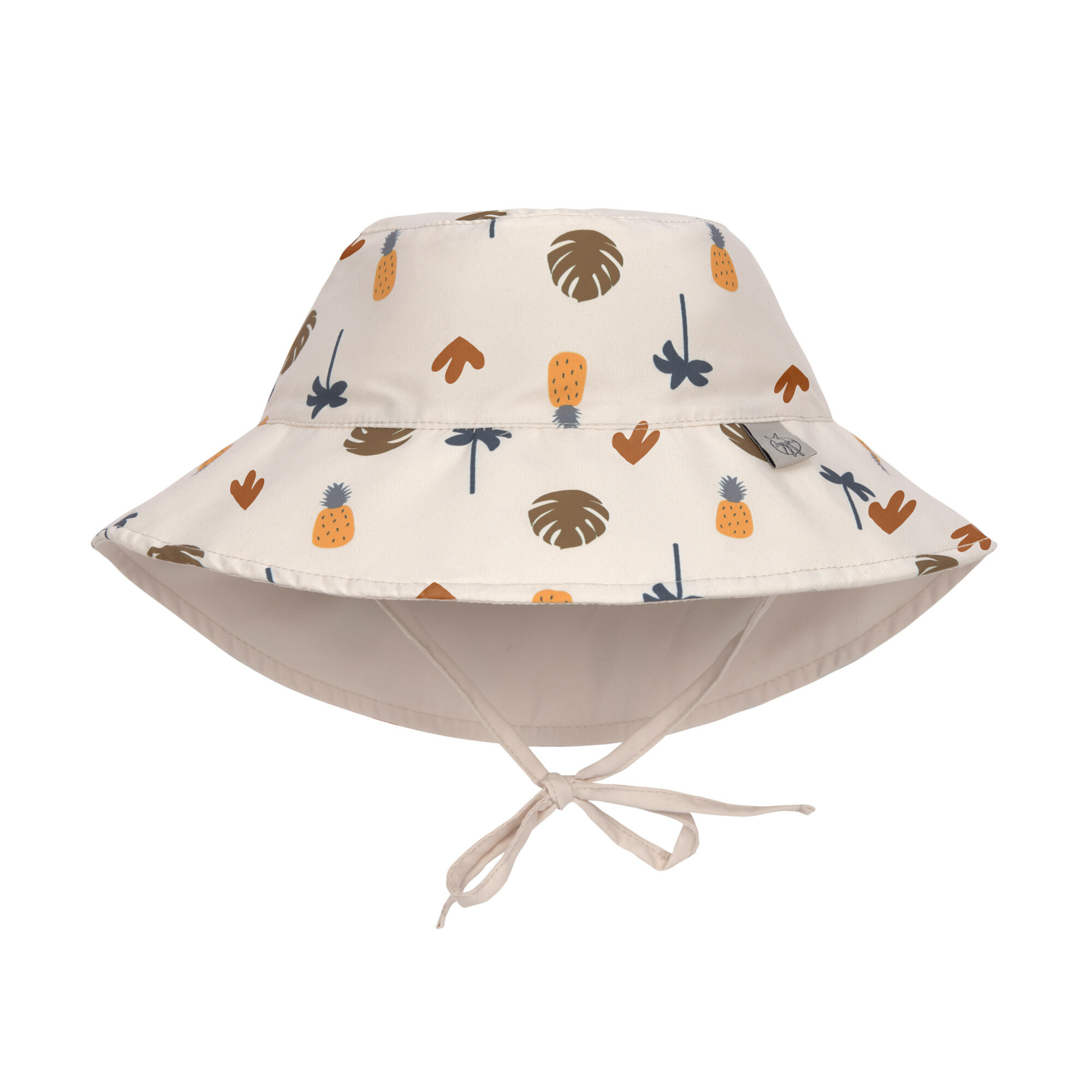 Lässig - UV sun protection bucket hat for kids - Botanical - Offwhite