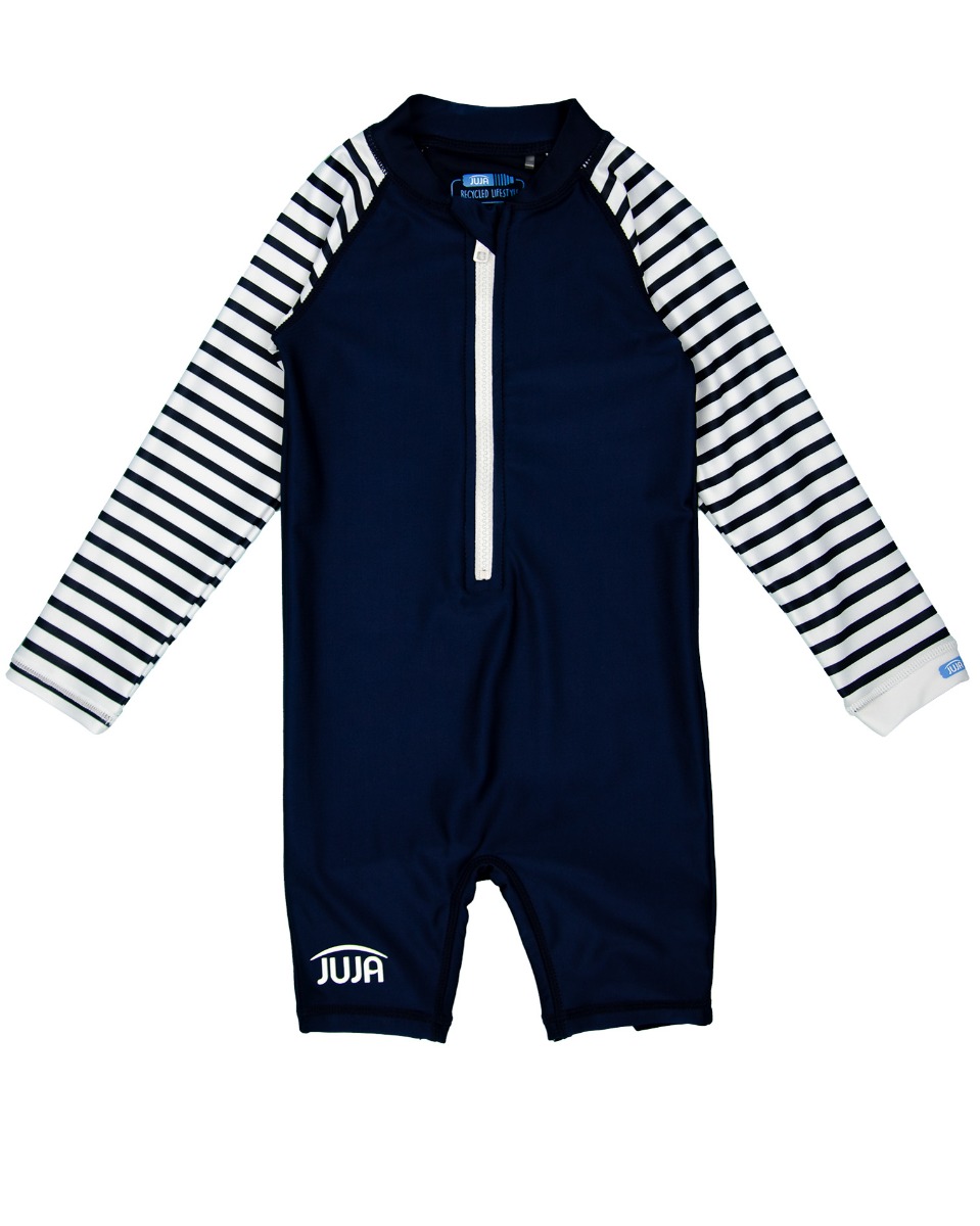 JUJA -  UV Swim suit for babies - longsleeve - Stripes - Darkblue