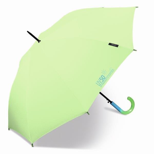 Happy Rain - Long umbrella with UV protection - Automatic - Green