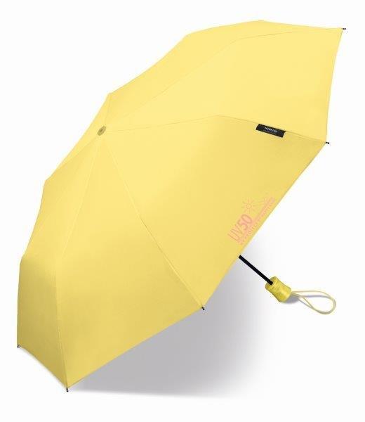 Happy Rain - Mini umbrella with UV protection - Automatic - Yellow