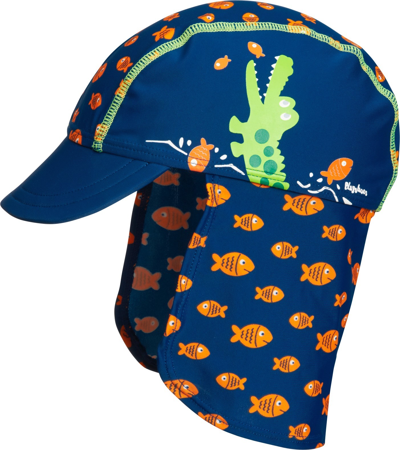 Playshoes - UV sun cap for children - Crocodile - Blue