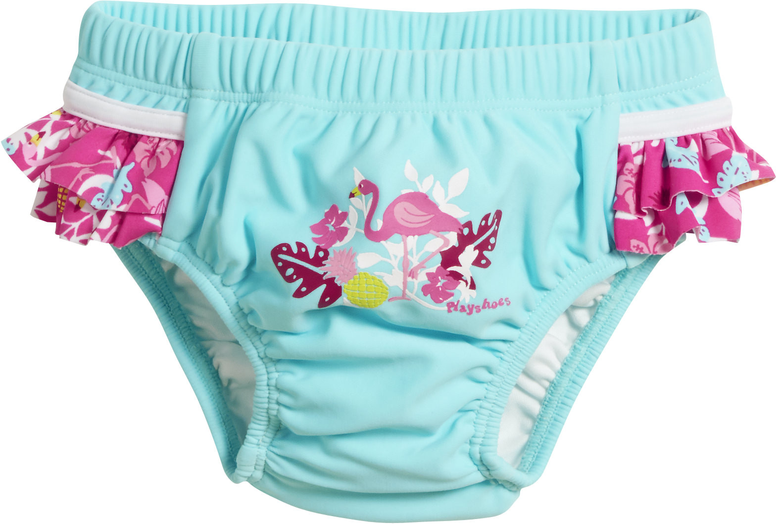 Playshoes - UV swim nappy for girls - Reusable - Flamingo - Aqua/pink