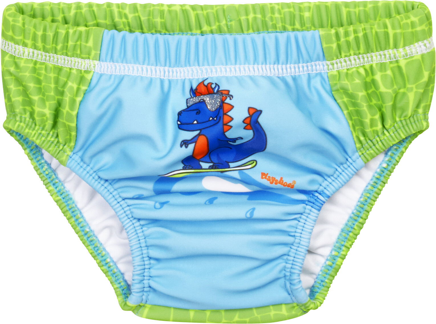 Playshoes - UV swim diaper for babies - Washable - Dino - Green/Lightblue