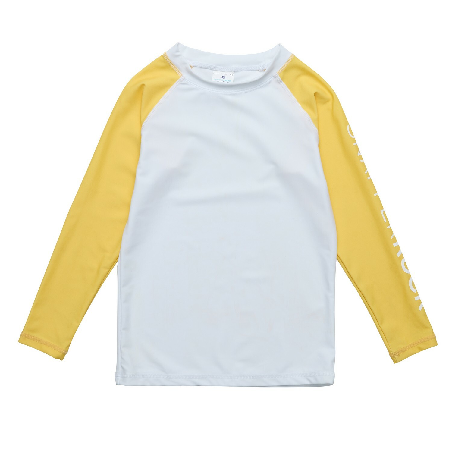 Snapper Rock - UV Rash top for kids - Long sleeve - White/Yellow