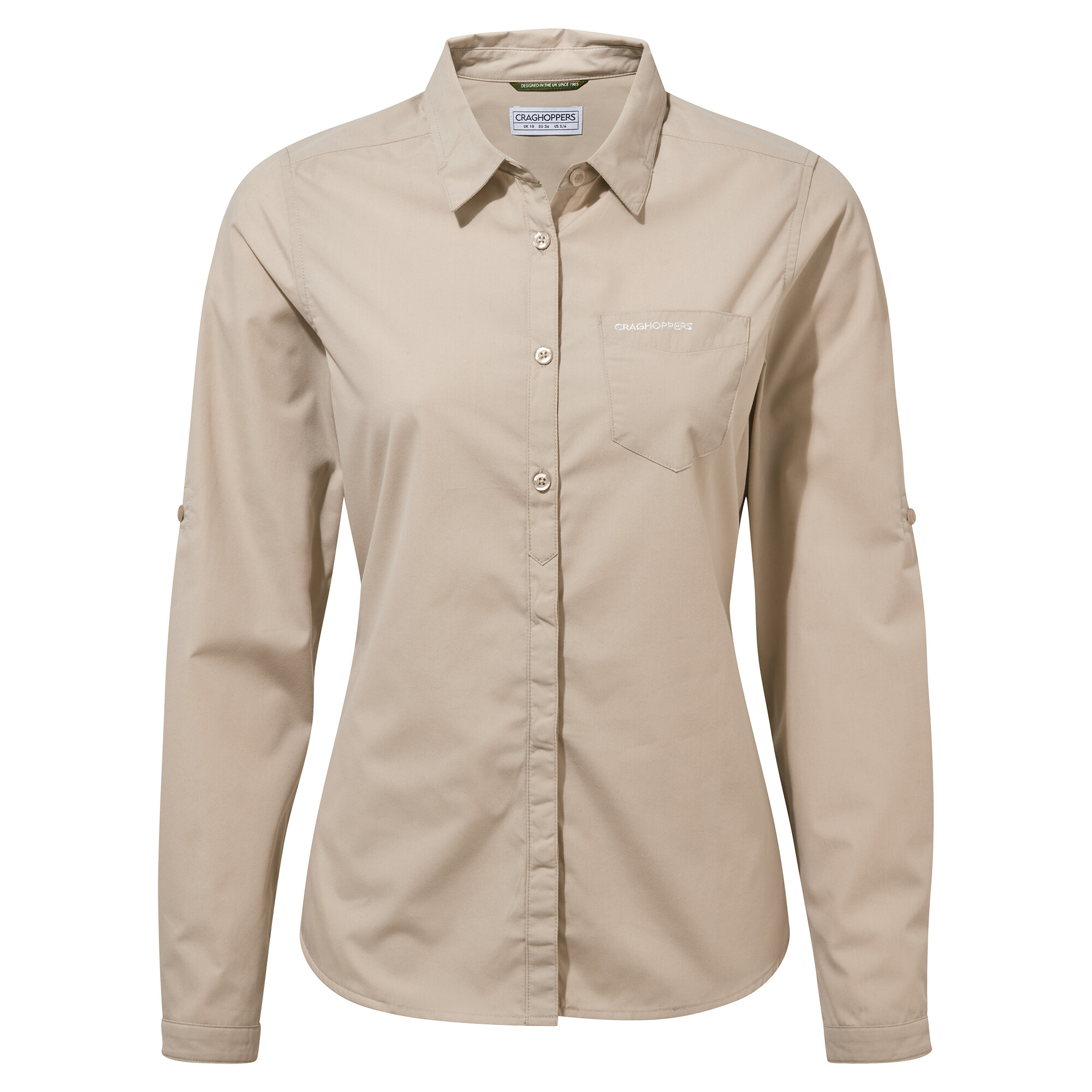 Craghoppers - Blouse for women - Long sleeve - Kiwi - Desert sand