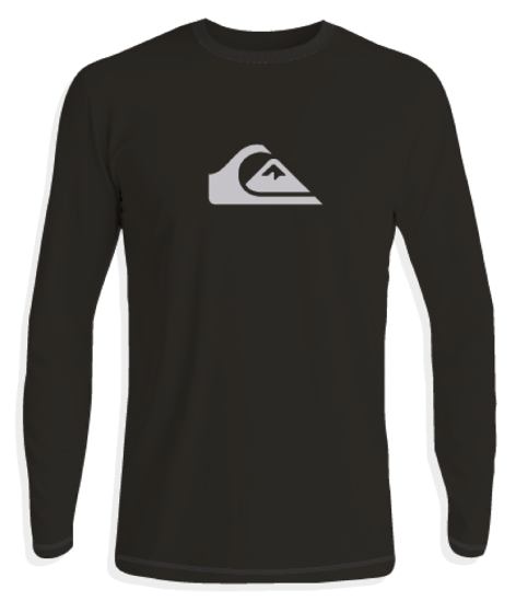 Quiksilver - UV Swimming shirt with long sleeves for men - Solid - Black 