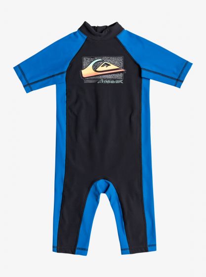 Quiksilver - UV Swim suit for boys - Thermo Spring Short sleeve - UPF50 - Jet Black