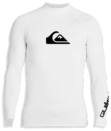 Quiksilver - UV Rashguard with long sleeves for men - All time - White