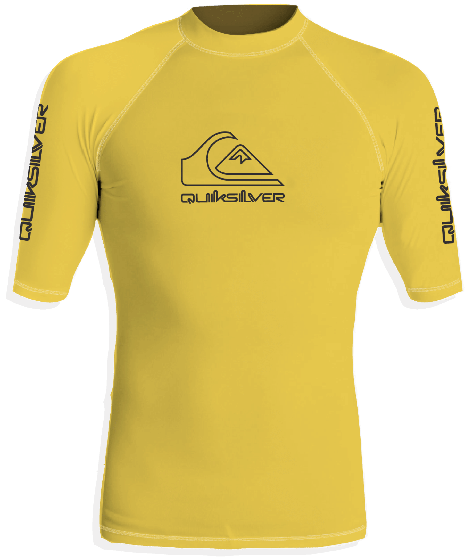 Quiksilver - UV Rashguard with short sleeves for men - On tour - Lemon zest