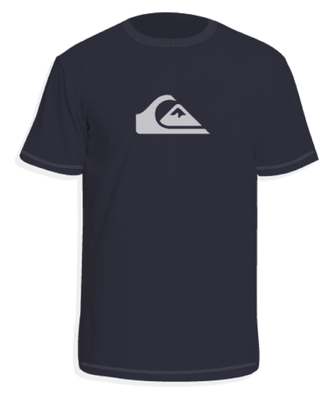 Quiksilver - UV Swimming shirt with short sleeves for boys - Solid - Navy