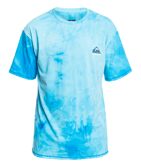 Quiksilver - UV Swimming shirt with short sleeves for men - Tie dye - Blue light