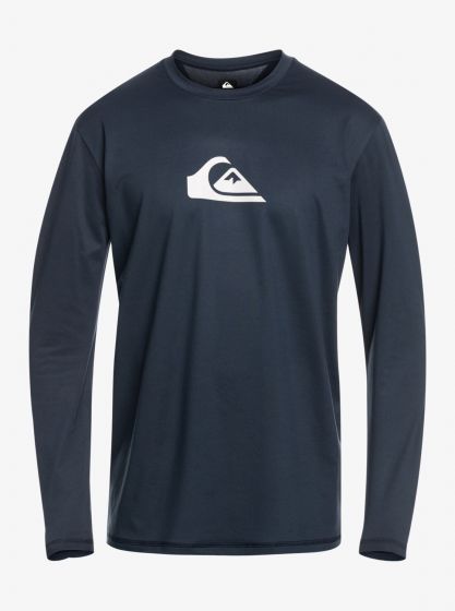 Quiksilver - UV Surf T-shirt for men - Solid Streak Long sleeve - UPF50 - Navy Blazer - Blue