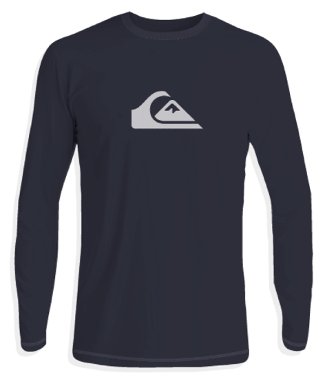 Quiksilver - UV Swimming shirt with long sleeves for boys - Solid - Navy