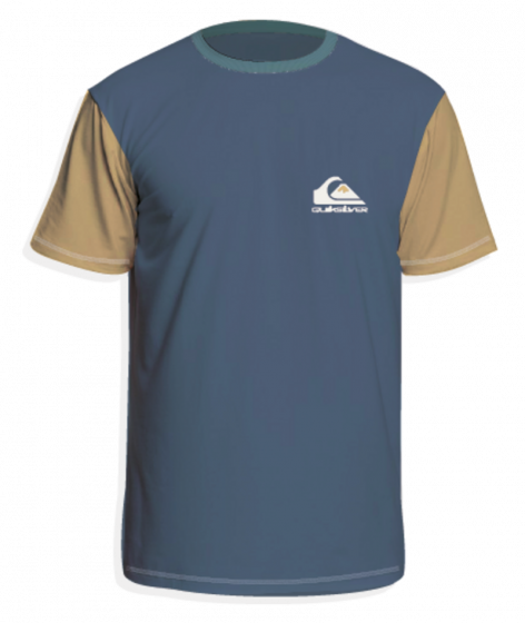 Quiksilver - UV Rashguard for boys - Hearts Omni Short sleeve - UPF50 - Bering Sea - Blue