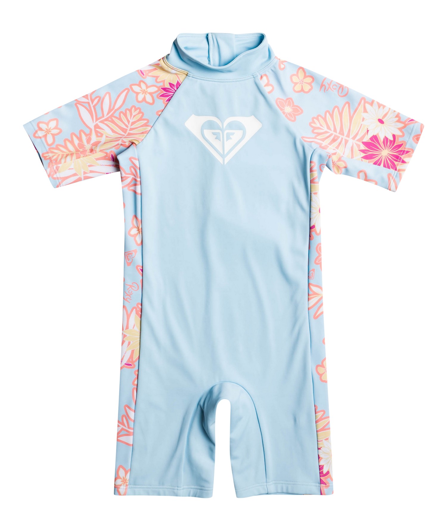 Roxy - UV Swimsuit for girls - Funny Childhood Spring Suit - Short sleeve - All Aloha - Cool Blue