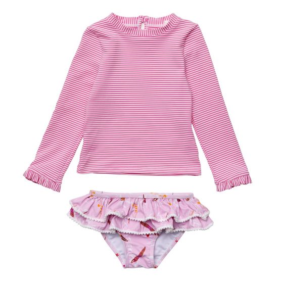 Snapper Rock - UV Swimset for babies and kids - Long sleeve - Diving Diva - Pink
