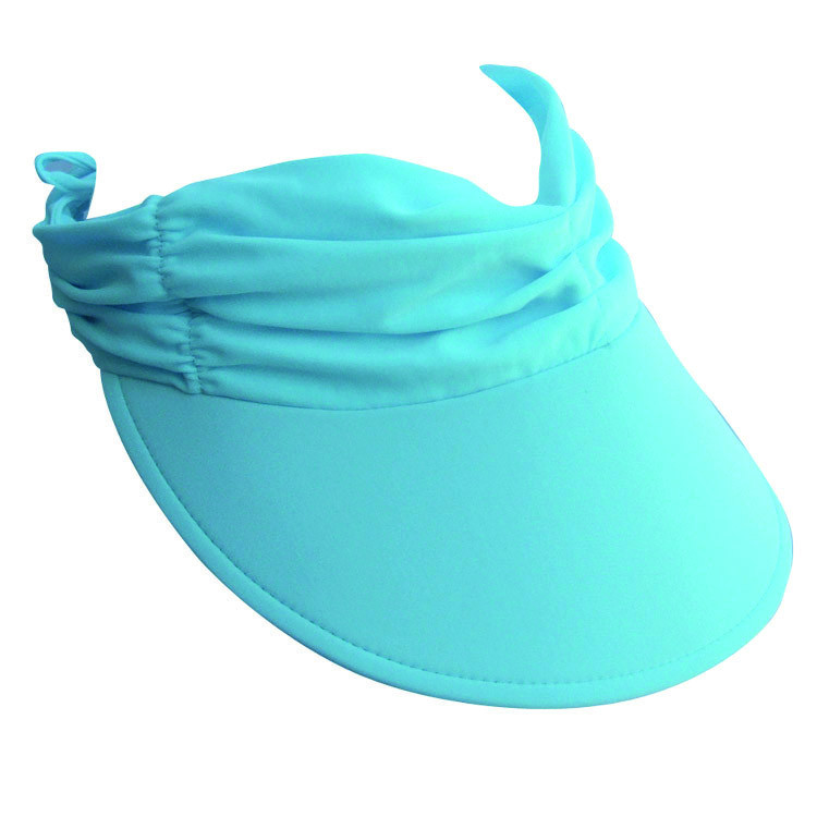 Rigon - Visor for women with pleated fabric - Calypso -Turquoise