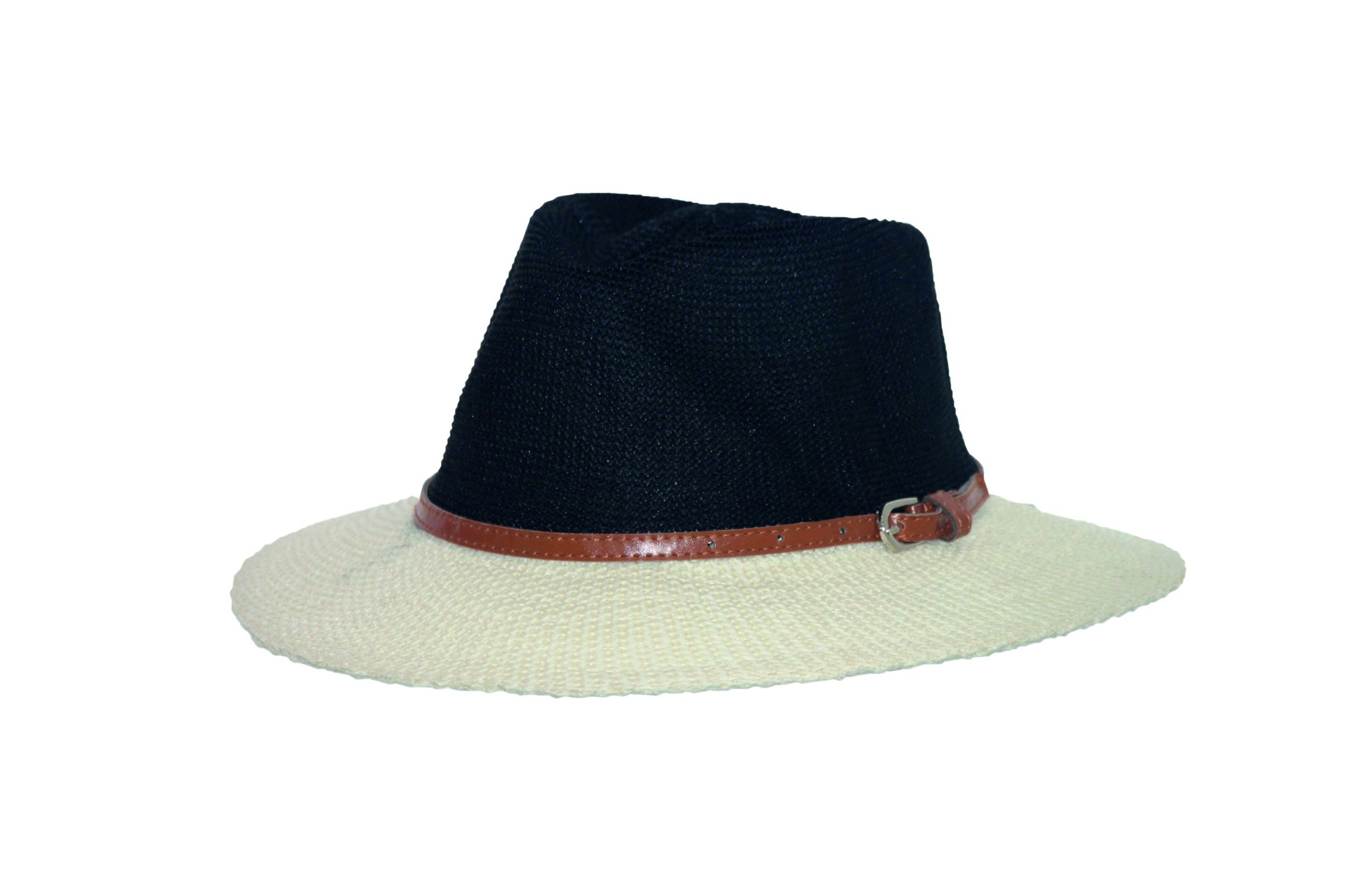 Rigon - UV sun hat for women with belt trim - Black