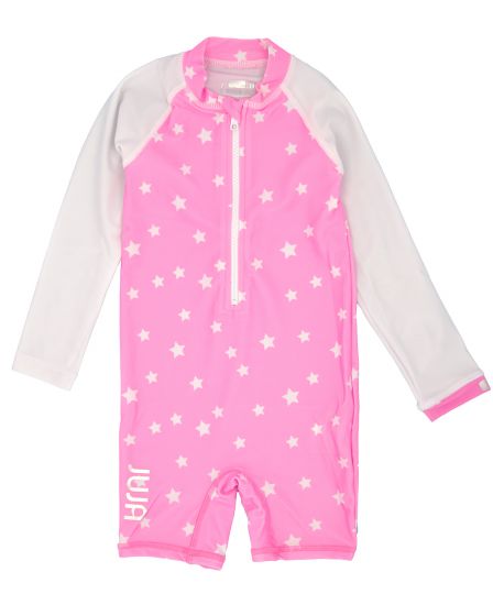 JUJA -  UV Swim suit for babies - longsleeve - Stars - Pink