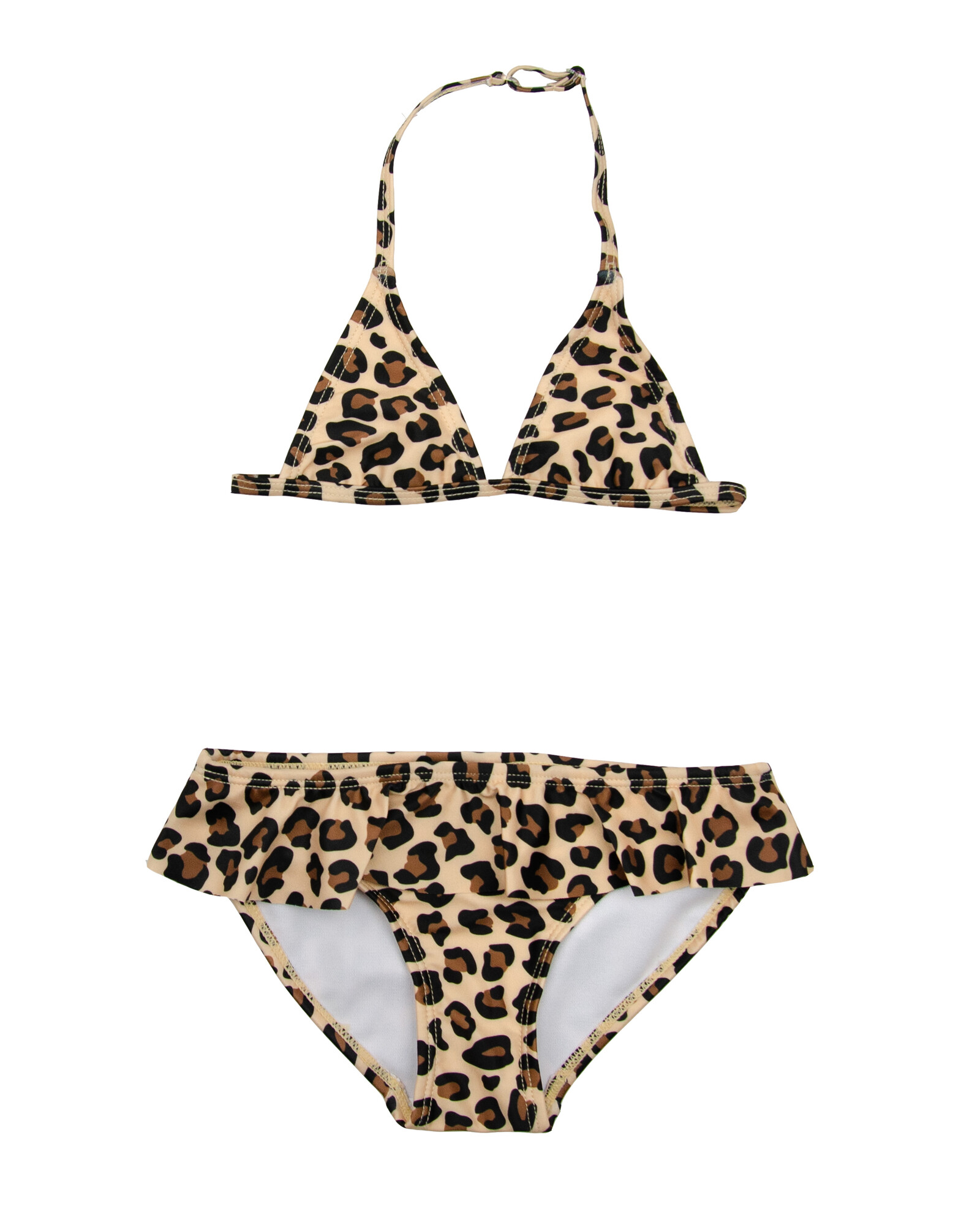 JUJA - UV Bikini for girls - Wild Leopard print - Ruches - Brown